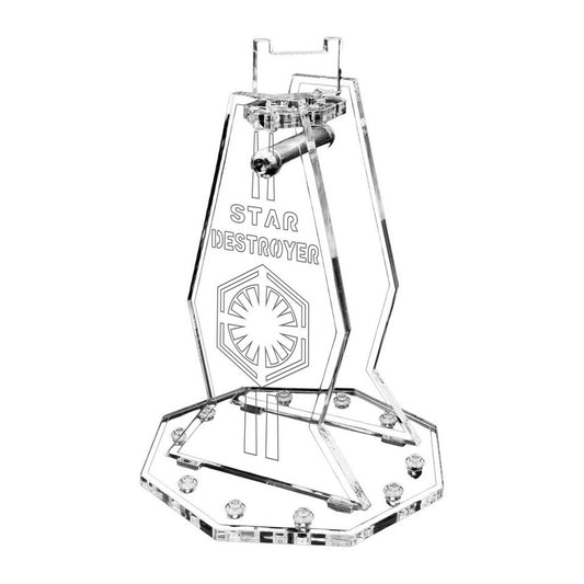 AREA17 Standfuß Acryl Display Stand für LEGO 75190 First Order Star Destroyer (verschiedene Winkel und Positionen einstellbar, zum selbst zusammenbauen), 100% Made in Germany