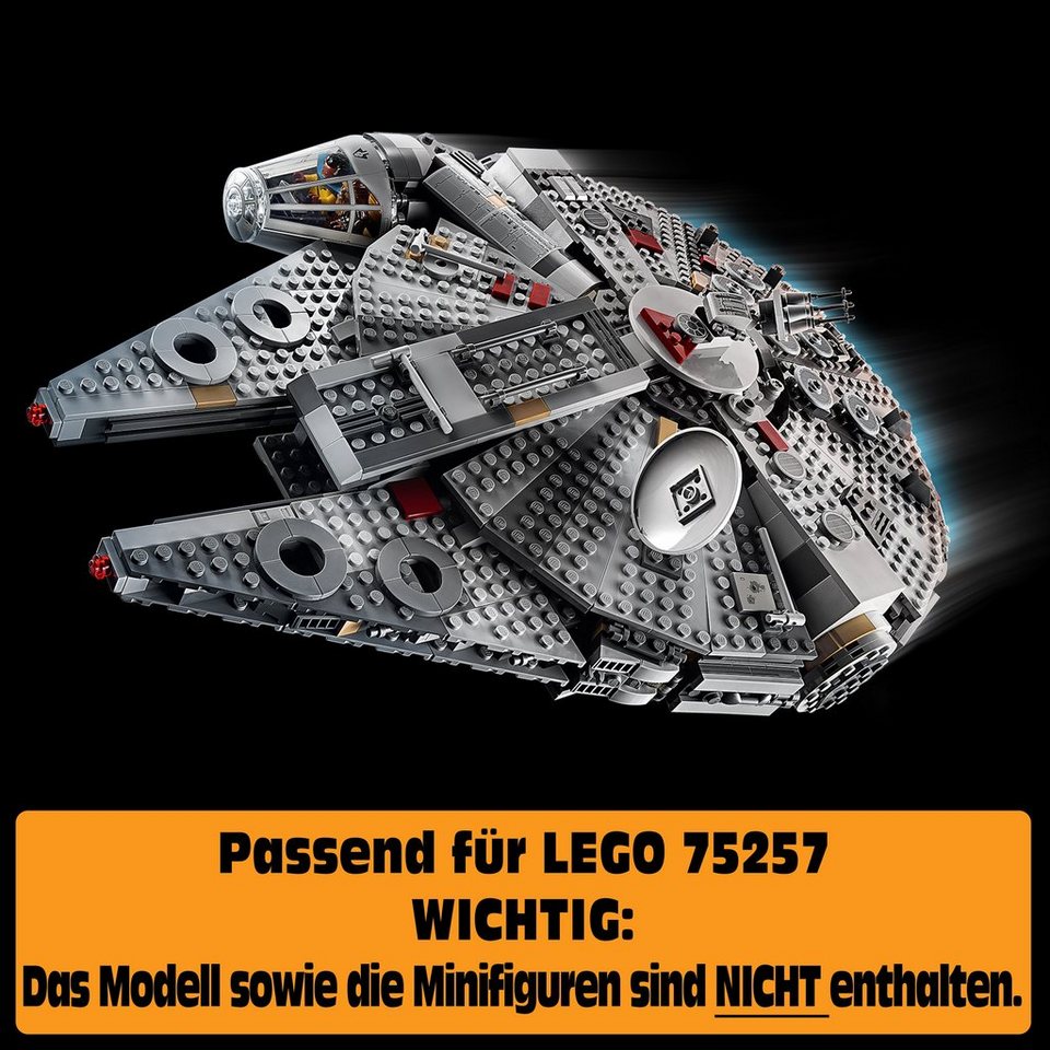 AREA17 Standfuß Acryl Display Stand für LEGO Star Wars 75257 Millennium Falcon (ohne Modell und Minifiguren), Stecksystem zum selbst zusammenbauen