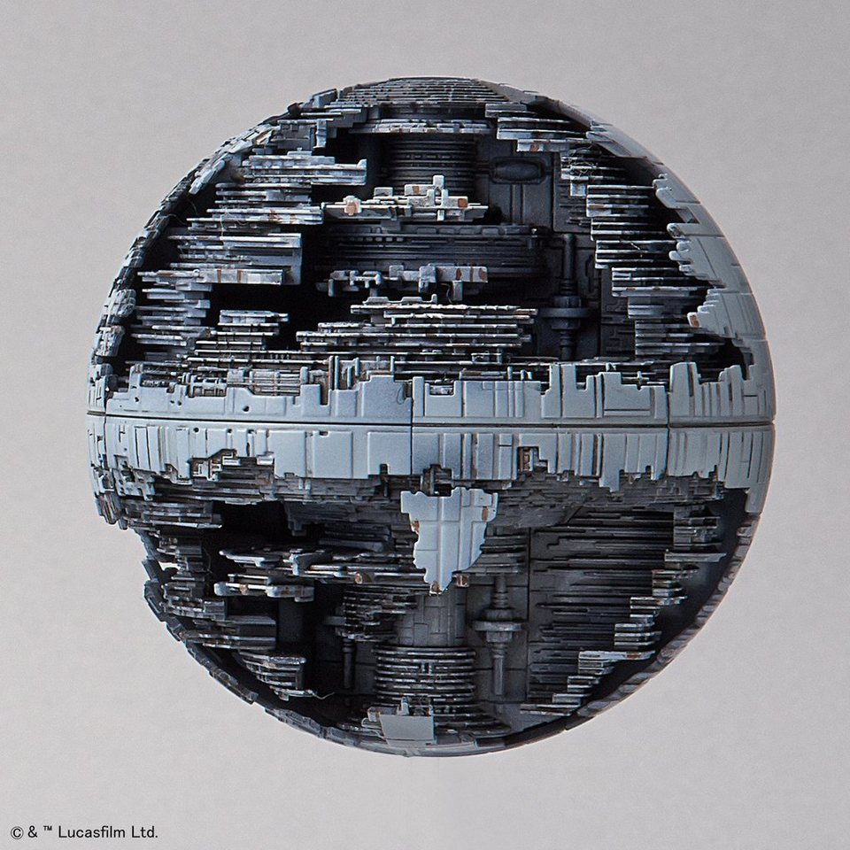 Bandai Modellbausatz Star Wars - Death Star+Star Destroyer, Maßstab 1:2700000 und 1:14500