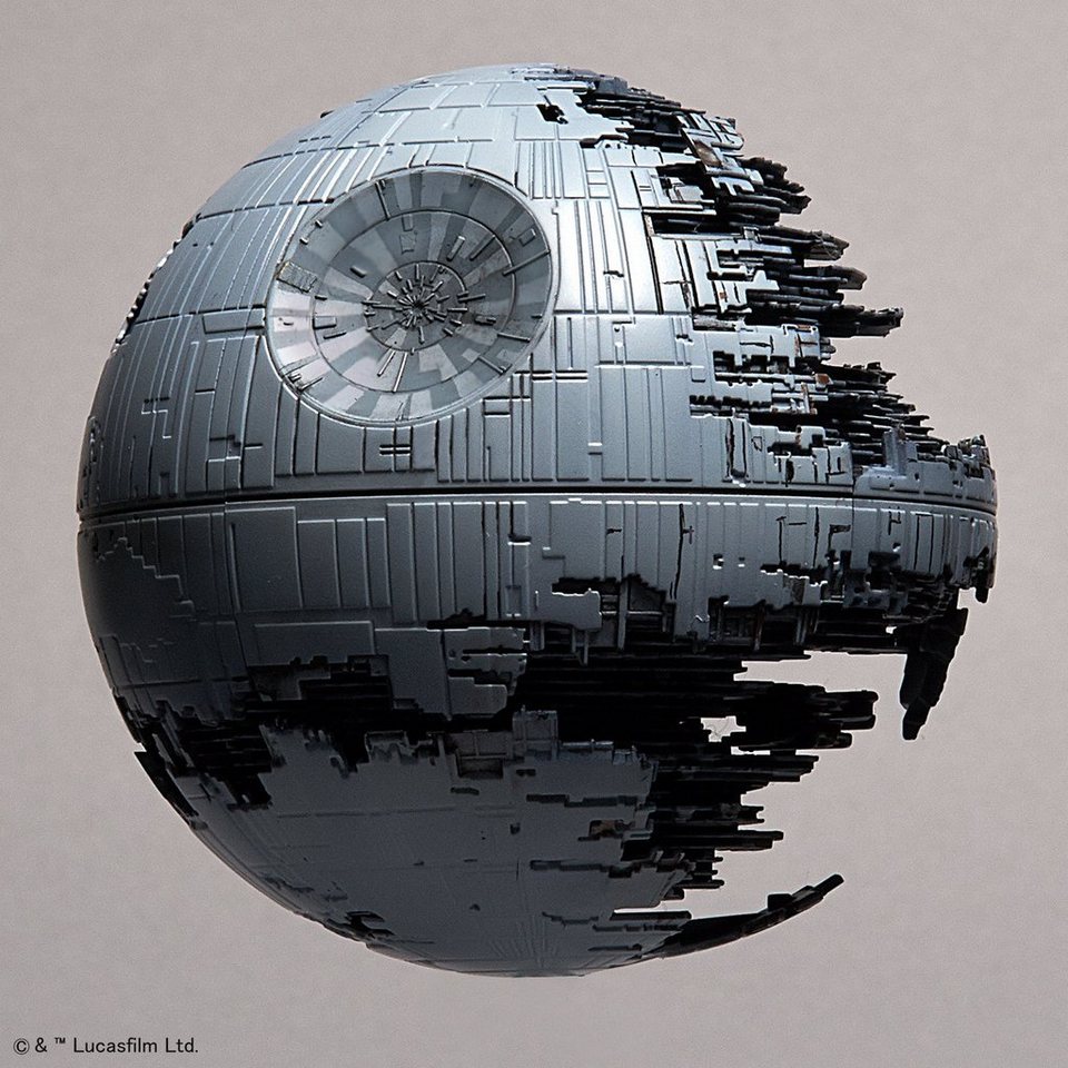 Bandai Modellbausatz Star Wars - Death Star+Star Destroyer, Maßstab 1:2700000 und 1:14500