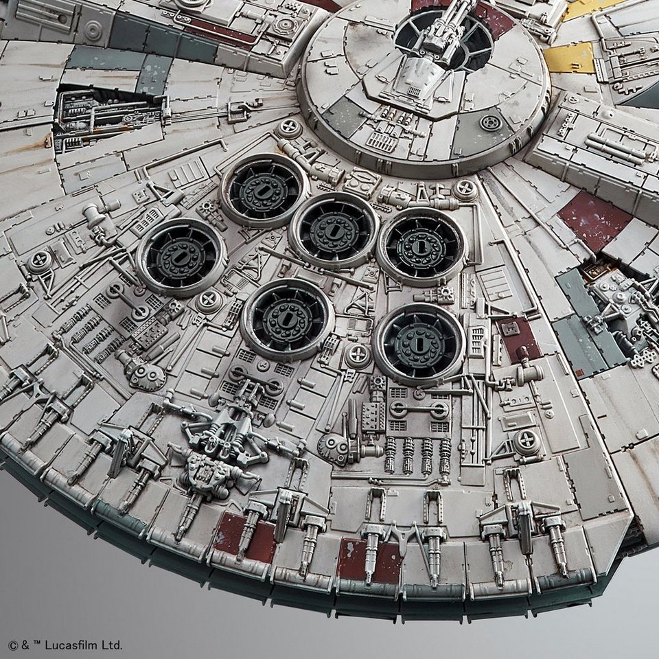 Bandai Modellbausatz Star Wars - Millennium Falcon, Maßstab 1:144