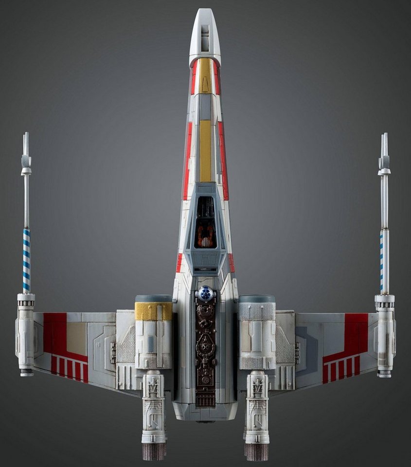 Bandai Modellbausatz Star Wars X-Wing Starfighter, Maßstab 1:72, mit 2 Figuren