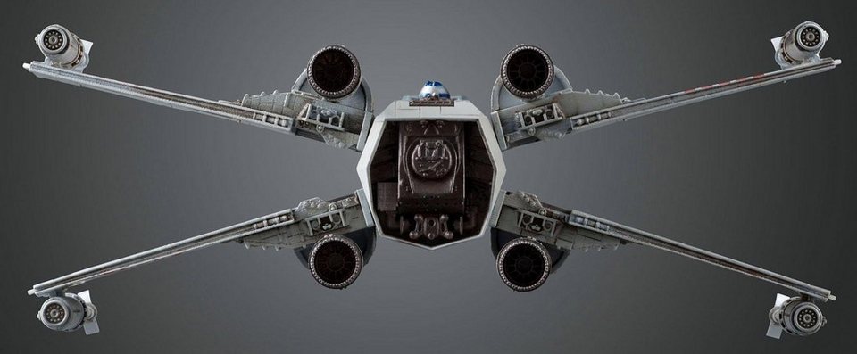 Bandai Modellbausatz Star Wars X-Wing Starfighter, Maßstab 1:72, mit 2 Figuren