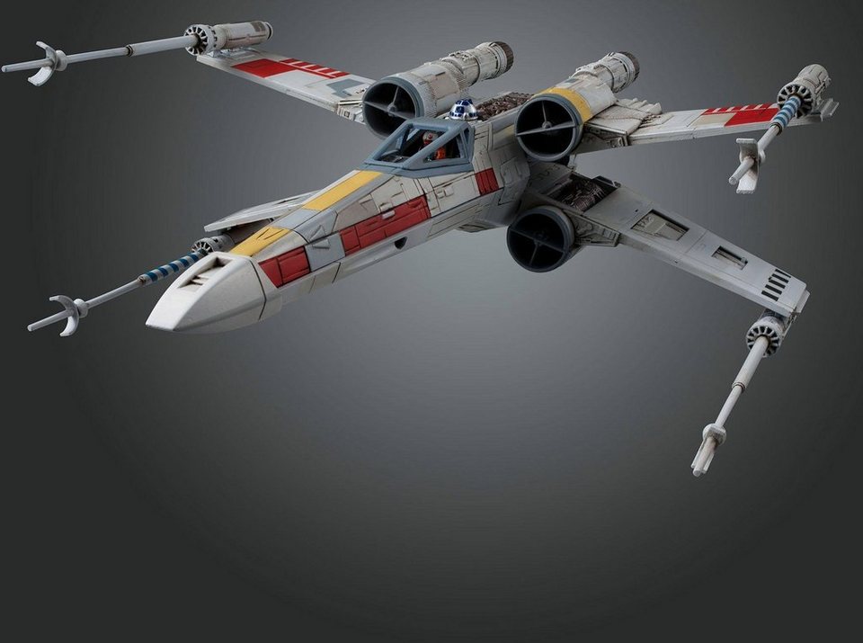 Bandai Modellbausatz Star Wars X-Wing Starfighter, Maßstab 1:72, mit 2 Figuren