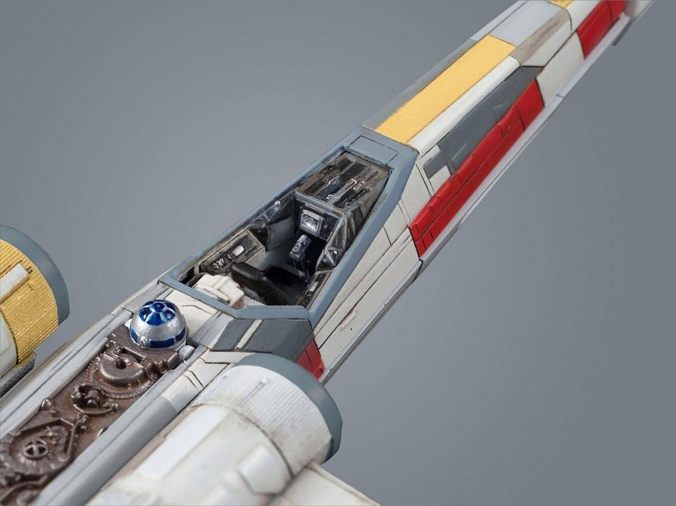 Bandai Modellbausatz Star Wars X-Wing Starfighter, Maßstab 1:72, mit 2 Figuren
