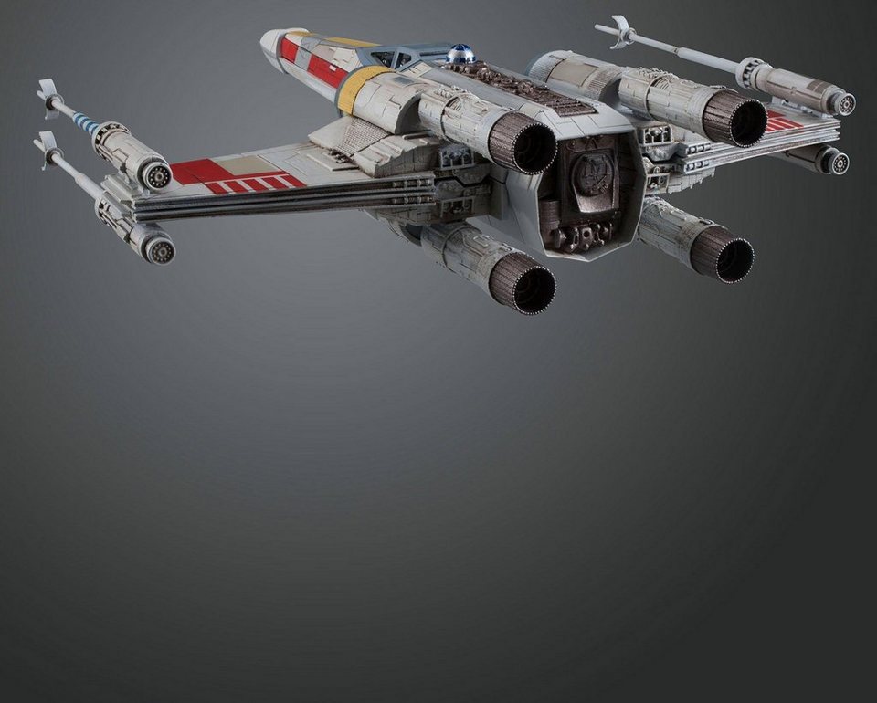 Bandai Modellbausatz Star Wars X-Wing Starfighter, Maßstab 1:72, mit 2 Figuren