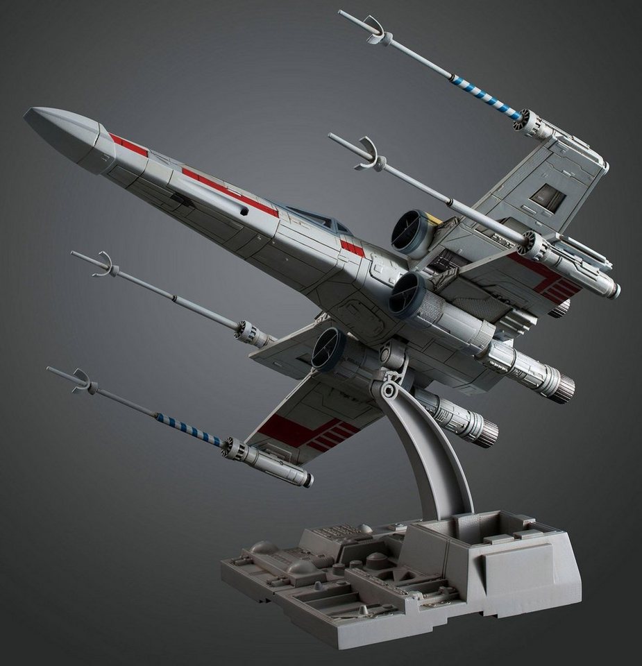 Bandai Modellbausatz Star Wars X-Wing Starfighter, Maßstab 1:72, mit 2 Figuren