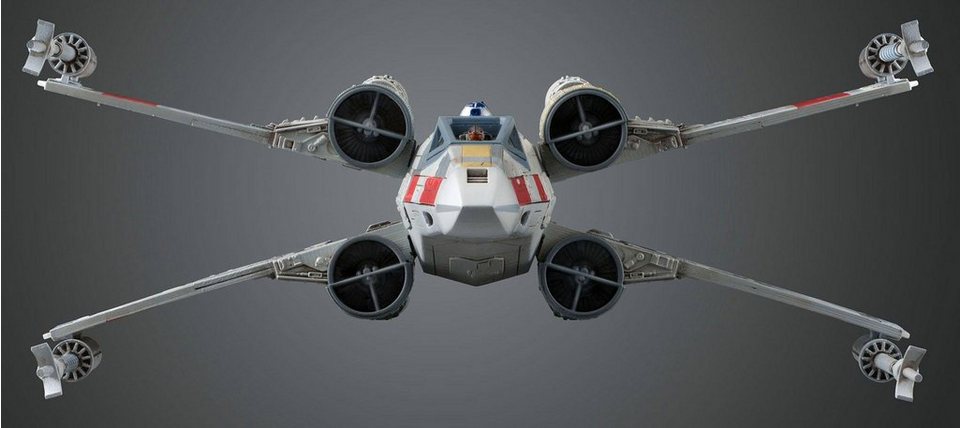 Bandai Modellbausatz Star Wars X-Wing Starfighter, Maßstab 1:72, mit 2 Figuren