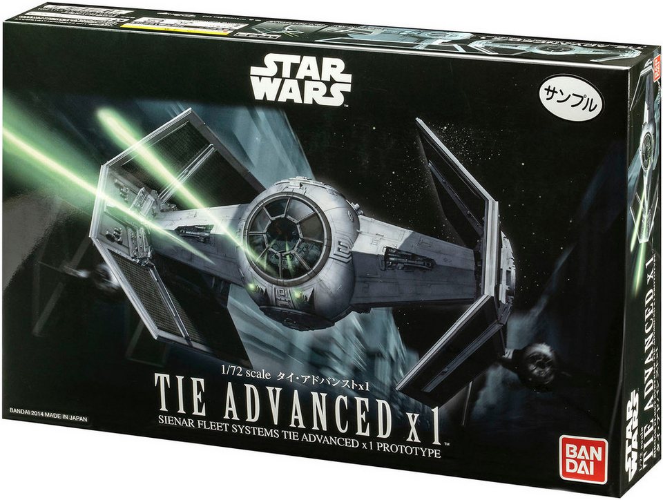 Bandai Modellbausatz TIE Advanced, Star Wars, Maßstab 1:72