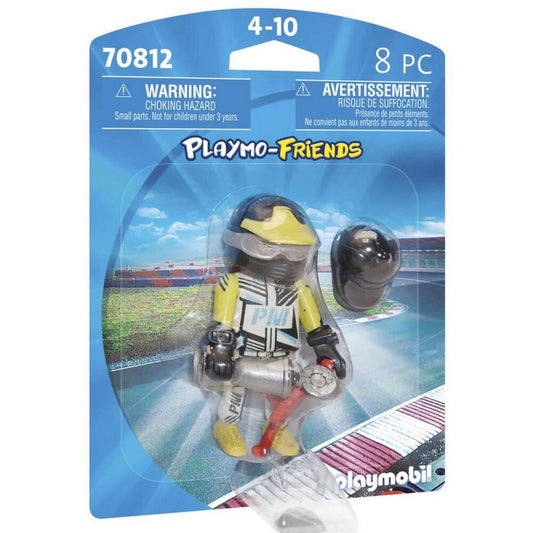 BURI Spielfigur Playmobil Figur Rennfahrer Friends 70812 Kinder Spielzeug Zubehör