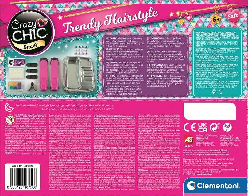 Clementoni® Kreativset Crazy Chic, Farb-Hairstyler