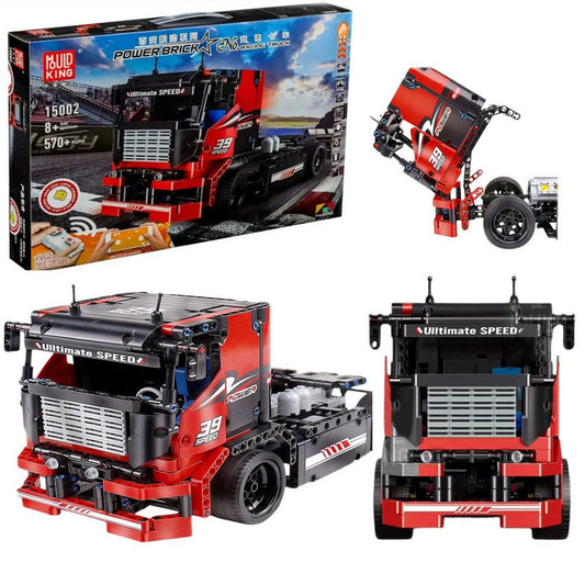 COIL Spielbausteine, Bausteinset, Bauklötze, RC-Truck, Spielbauklötze, (Modell: 15002, 570 St), ferngesteuerter LKW, Frequenz: 2,4 GHz, für Kinder ab 8 Jahren
