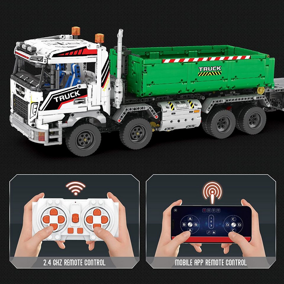 DEEP POWER 22021 Ferngesteuerter Lkw Moc Klemmbausteine 2950 Teile Konstruktionsspielsteine, (Set, 2950 St)