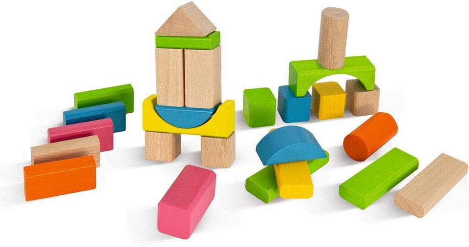 Eichhorn Holzbausteine, natur/bunt Spielbausteine, (60 St), Made in Germany, FSC® - schützt Wald