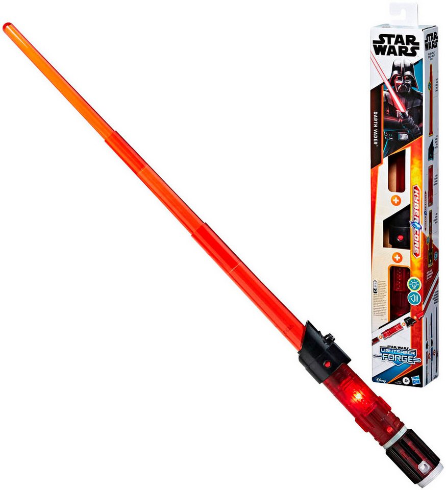 Hasbro Lichtschwert Star Wars Lightsaber Forge Kyber Core Darth Vader, elektronisches Lichtschwert; mit Licht und Sound