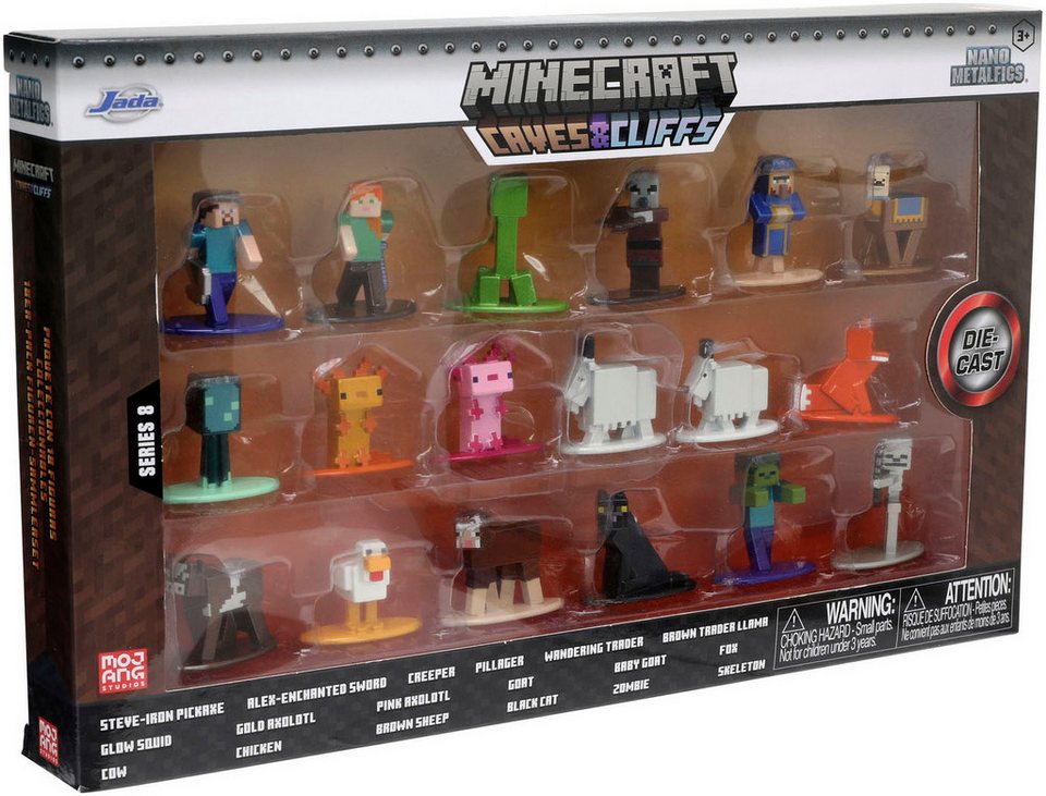 JADA Spielfigur Minecraft, Caves & Cliffs, Multi Pack Nano Metalfigs, Serie 8, DIE-CAST