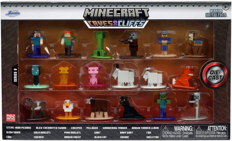 JADA Spielfigur Minecraft, Caves & Cliffs, Multi Pack Nano Metalfigs, Serie 8, DIE-CAST