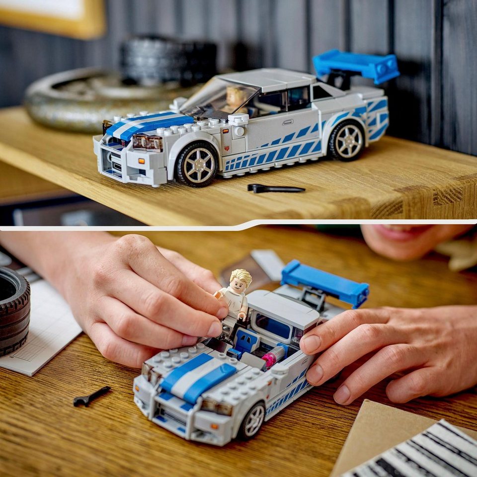 LEGO® 2 Fast 2 Furious – Nissan Skyline GT-R (R34) (76917) Konstruktionsspielsteine, (319 St), LEGO® Speed Champions
