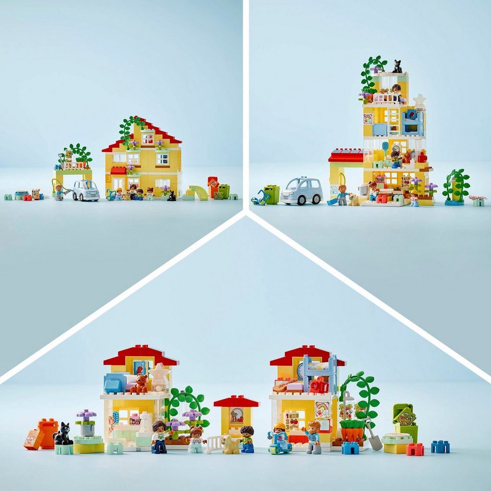 LEGO® 3in1 Familienhaus (10994), LEGO® DUPLO Konstruktionsspielsteine, (218 St), Made in Europe