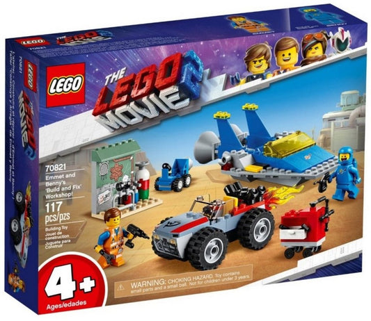 LEGO® 70821 THE LEGO® MOVIE 2 Fahrzeuge Konstruktions-Spielset, Emmets und Bennys Bau- und Reparatur-Werkstatt