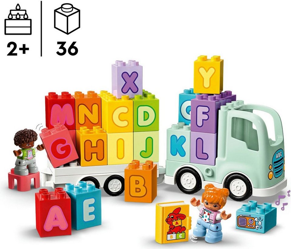 LEGO® ABC-Lastwagen (10421), LEGO DUPLO Town Konstruktionsspielsteine, (36 St), Made in Europe