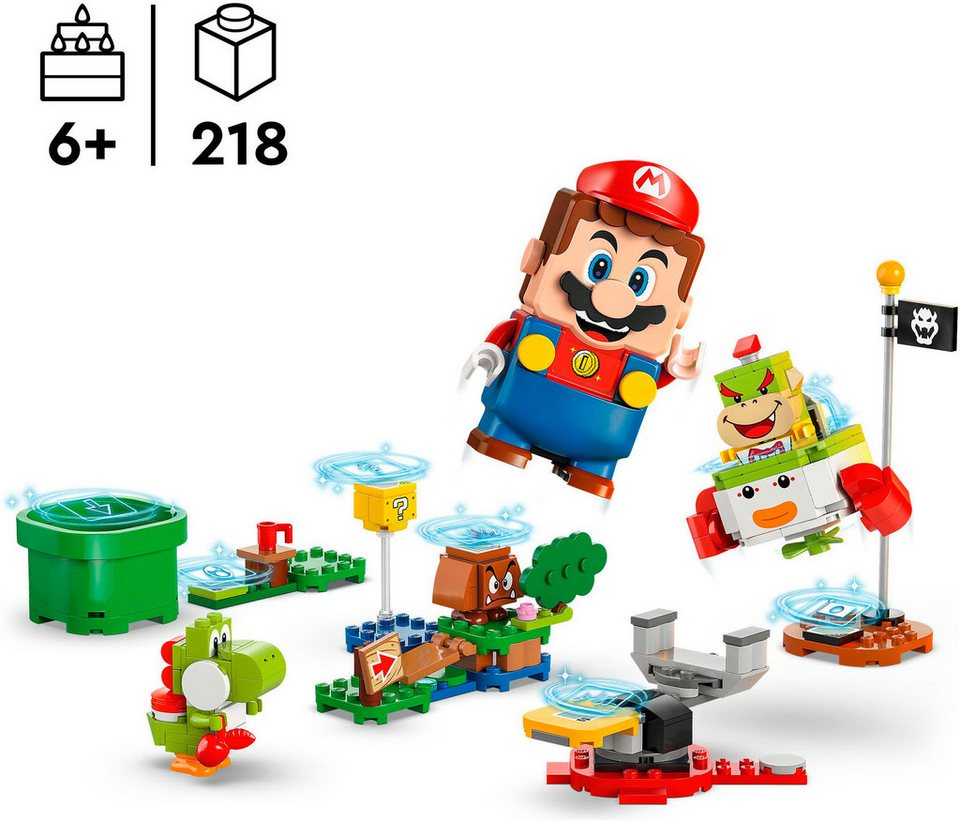 LEGO® Abenteuer mit dem interaktiven LEGO® Mario™ (71439), LEGO Super Mario Konstruktionsspielsteine, (218 St), Made in Europe