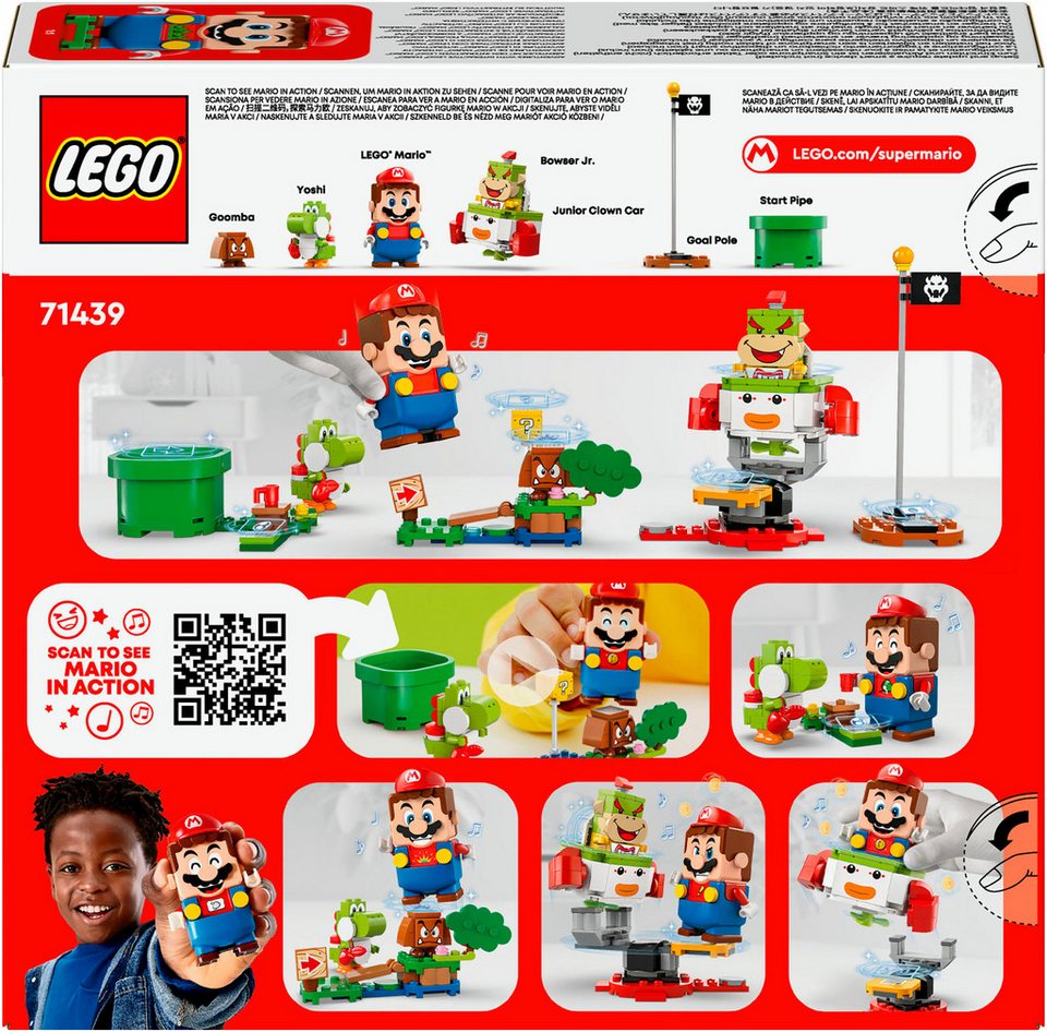 LEGO® Abenteuer mit dem interaktiven LEGO® Mario™ (71439), LEGO Super Mario Konstruktionsspielsteine, (218 St), Made in Europe