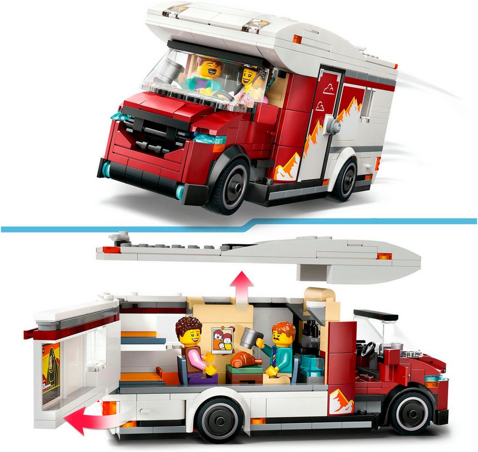 LEGO® Abenteuer-Wohnmobil (60454), LEGO City Konstruktionsspielsteine, (385 St), Made in Europe