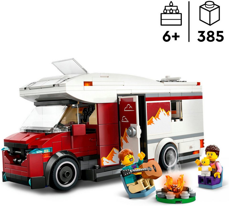 LEGO® Abenteuer-Wohnmobil (60454), LEGO City Konstruktionsspielsteine, (385 St), Made in Europe