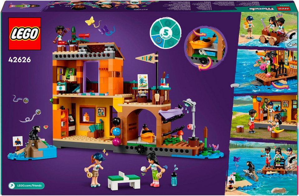 LEGO® Abenteuercamp mit Kayak (42626), LEGO Friends Konstruktionsspielsteine, (628 St), Made in Europe