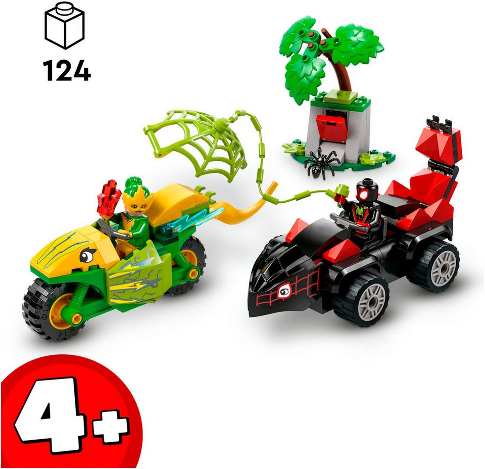 LEGO® Actionspaß mit Spin und Electro in ihren Dino-Flitzern (11198) Konstruktionsspielsteine, (124 St), LEGO Spidey; Made in Europe