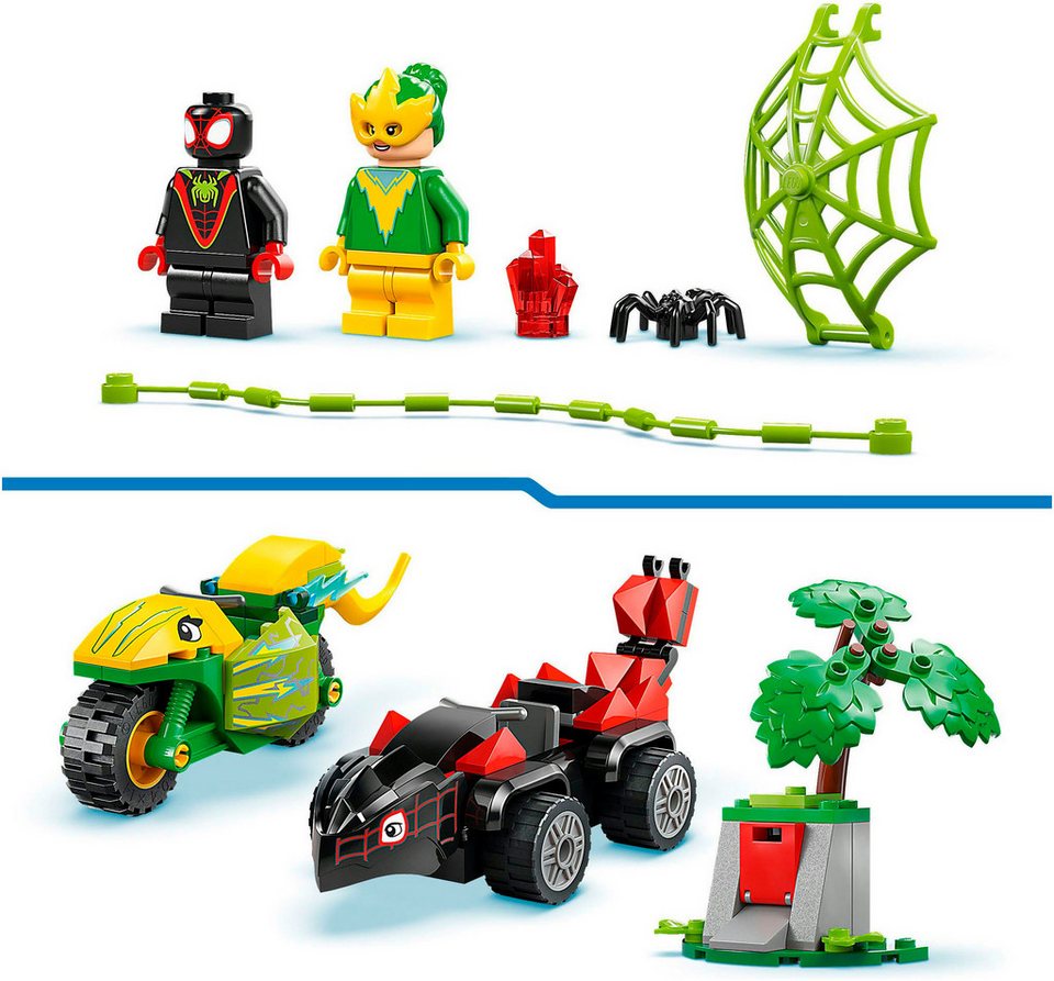 LEGO® Actionspaß mit Spin und Electro in ihren Dino-Flitzern (11198) Konstruktionsspielsteine, (124 St), LEGO Spidey; Made in Europe