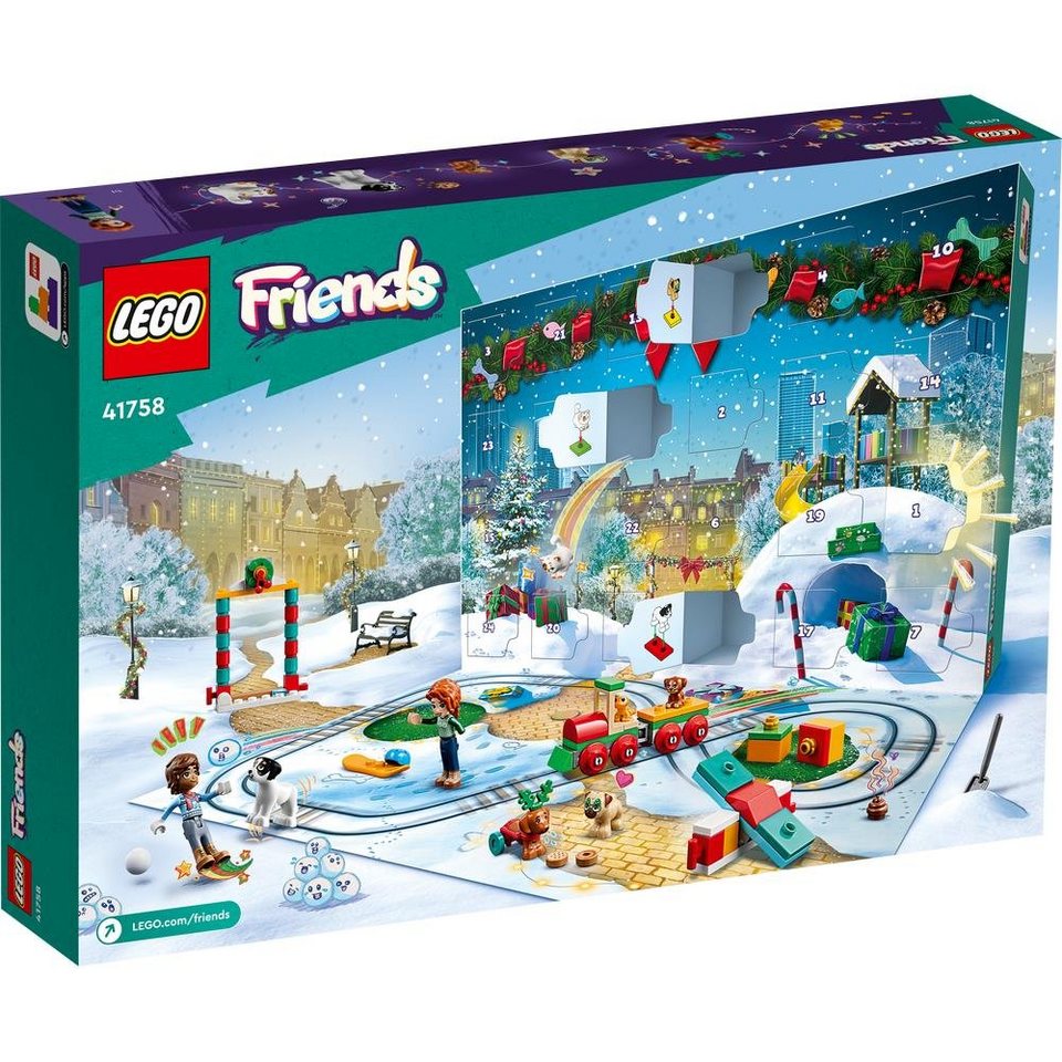 LEGO® Adventskalender Friends 41758 (231-tlg), Tierspielplatz mit Tierfiguren, für Kinder ab 6 Jahren
