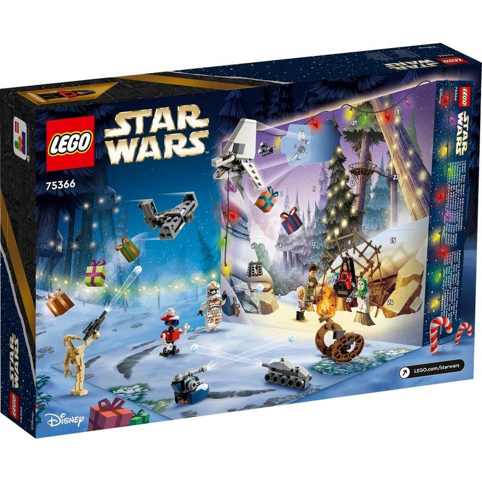 LEGO® Adventskalender Star Wars™ 75366 (320-tlg), Spielwelt mit Figuren, für Kinder ab 6 Jahren