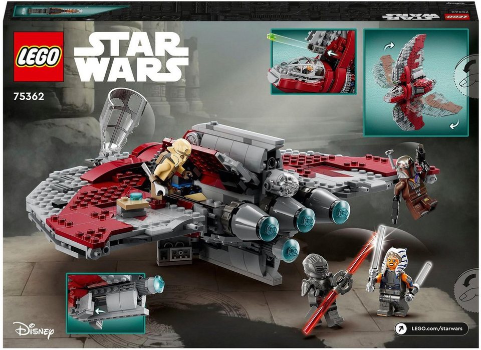 LEGO® Ahsoka Tanos T-6 Jedi Shuttle (75362), LEGO® Star Wars™ Konstruktionsspielsteine, (601 St), Made in Europe