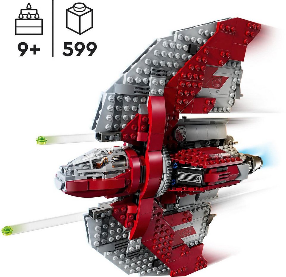 LEGO® Ahsoka Tanos T-6 Jedi Shuttle (75362), LEGO® Star Wars™ Konstruktionsspielsteine, (601 St), Made in Europe