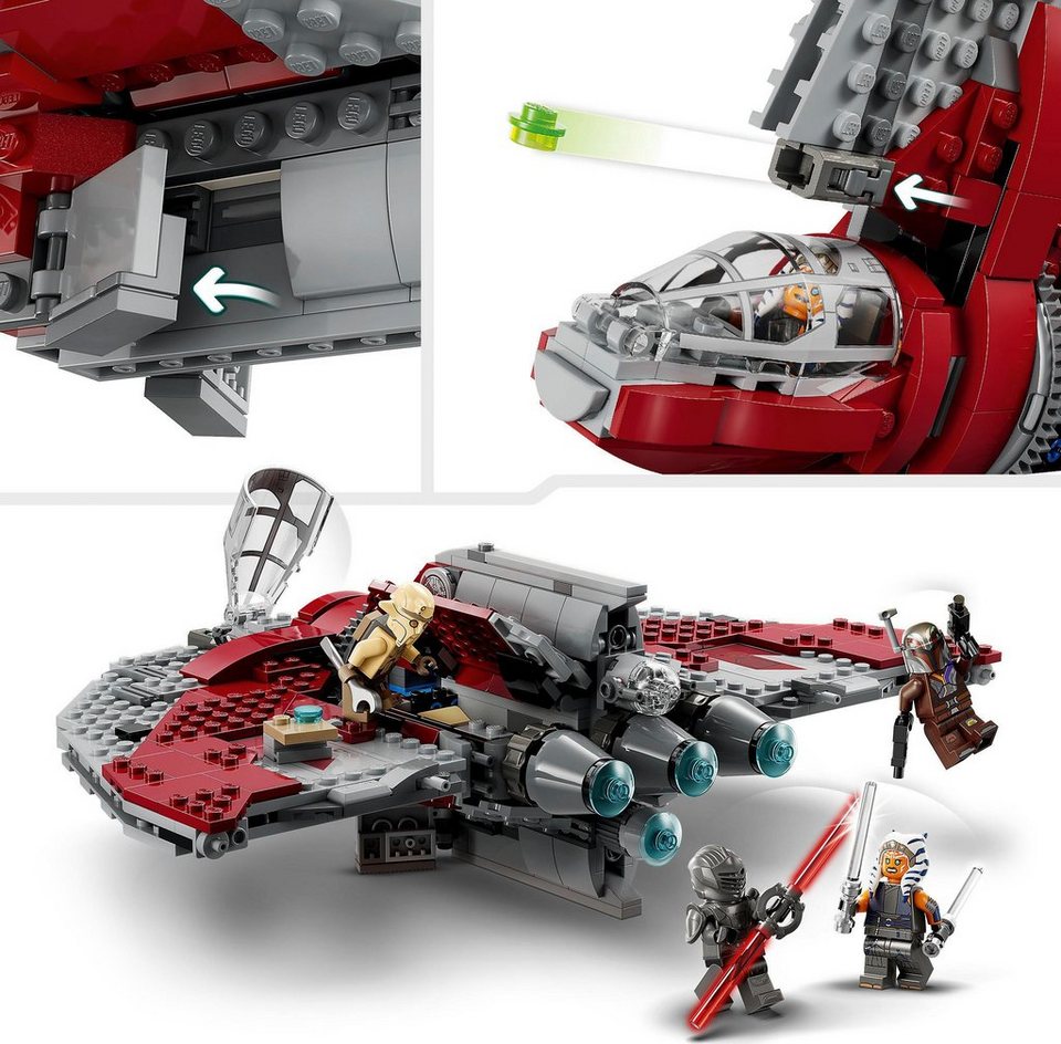 LEGO® Ahsoka Tanos T-6 Jedi Shuttle (75362), LEGO® Star Wars™ Konstruktionsspielsteine, (601 St), Made in Europe