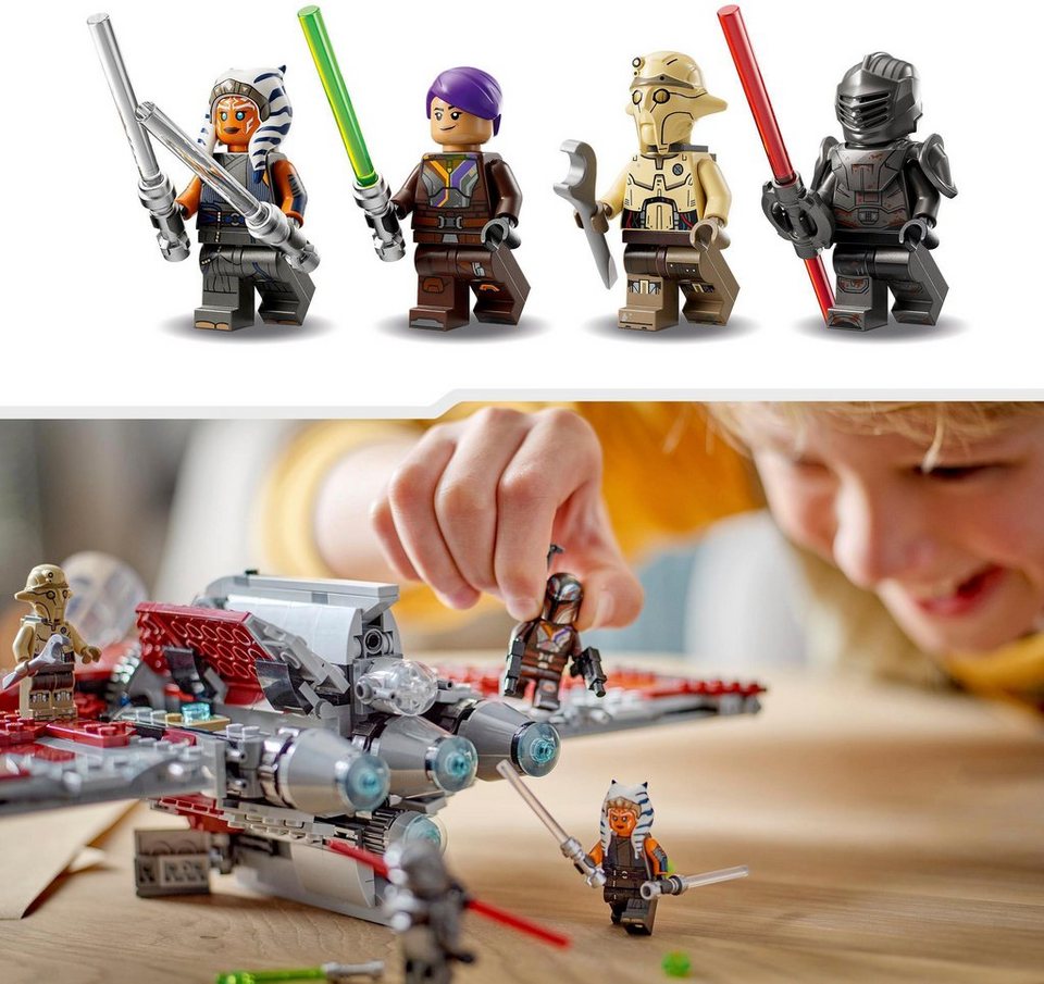 LEGO® Ahsoka Tanos T-6 Jedi Shuttle (75362), LEGO® Star Wars™ Konstruktionsspielsteine, (601 St), Made in Europe