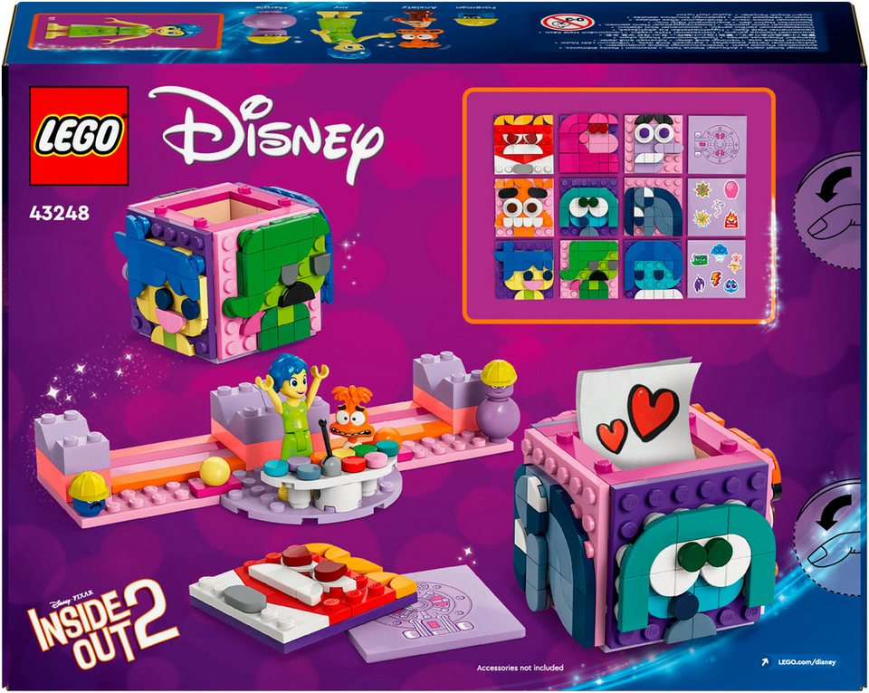 LEGO® Alles steht Kopf 2 Stimmungswürfel (43248), LEGO Disney Pixar Konstruktionsspielsteine, (394 St)