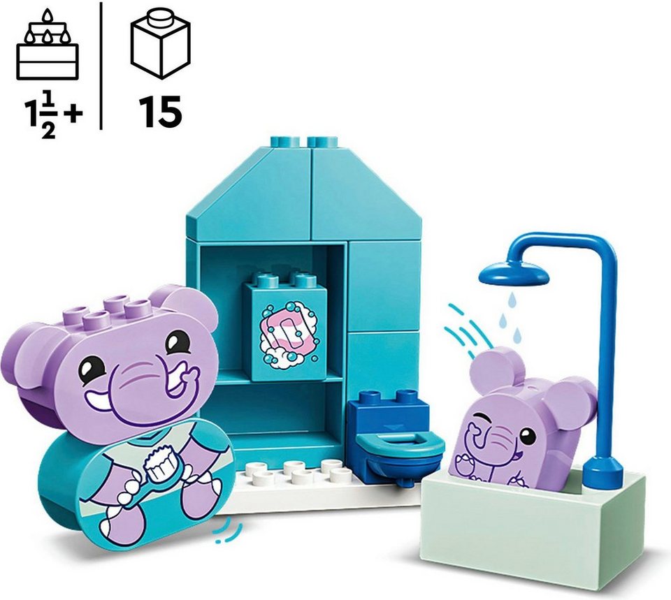 LEGO® Alltagsroutinen: Baden (10413), LEGO DUPLO My First Konstruktionsspielsteine, (15 St), Made in Europe