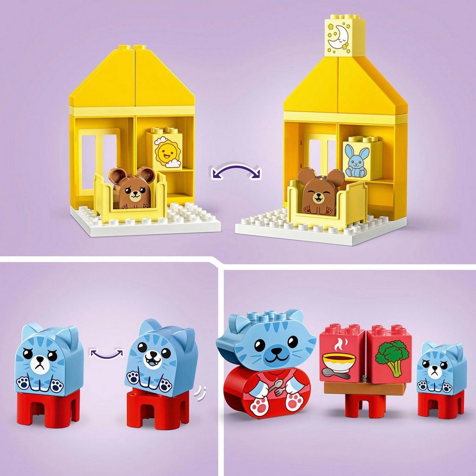 LEGO® Alltagsroutinen: Essen & Schlafenszeit (10414), LEGO DUPLO My First Konstruktionsspielsteine, (28 St), Made in Europe