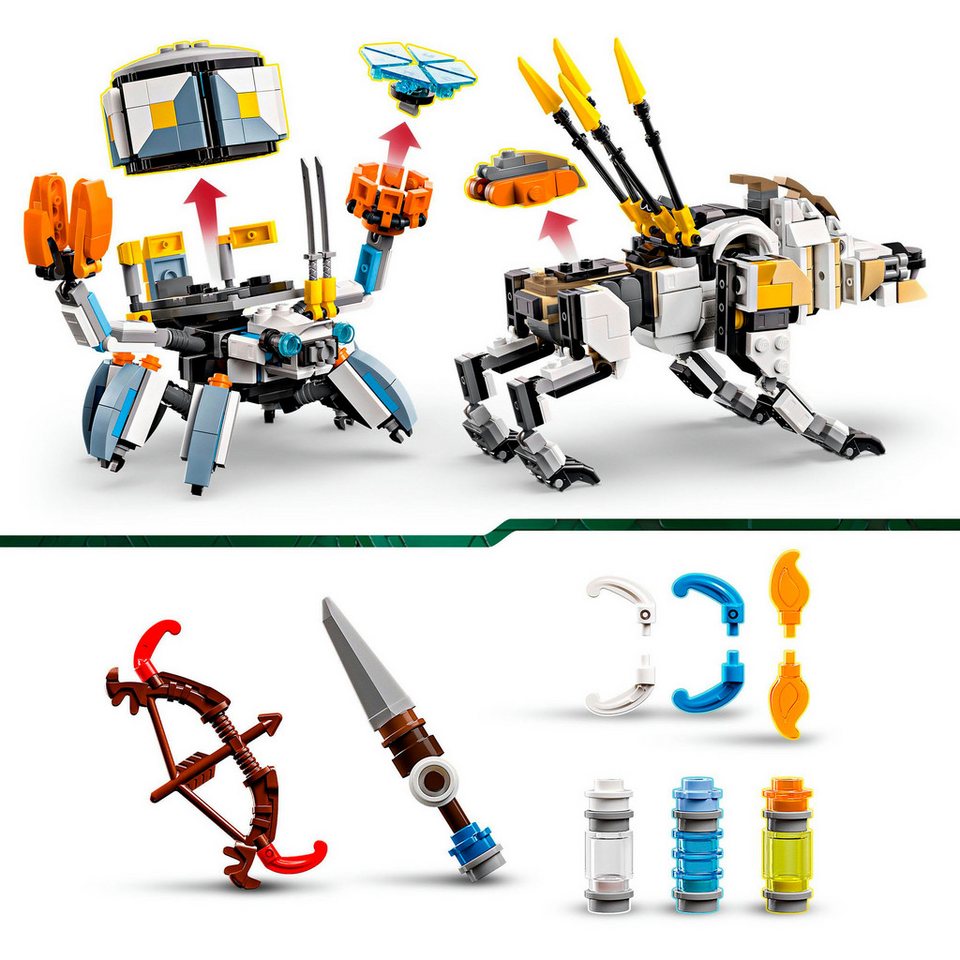LEGO® Aloy und Varl vs. Panzerwanderer und Sägezahn (77037), LEGO® Horizon Konstruktionsspielsteine, (768 St), Made in Europe