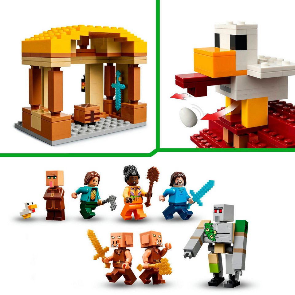LEGO® Angriff des Ghast-Ballons (21273), LEGO® Minecraft Konstruktionsspielsteine, (555 St), Made in Europe