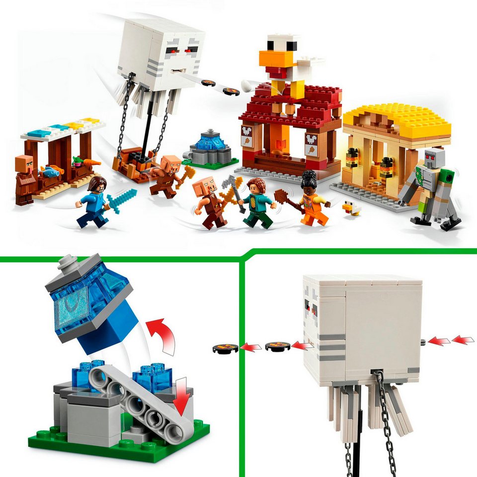 LEGO® Angriff des Ghast-Ballons (21273), LEGO® Minecraft Konstruktionsspielsteine, (555 St), Made in Europe