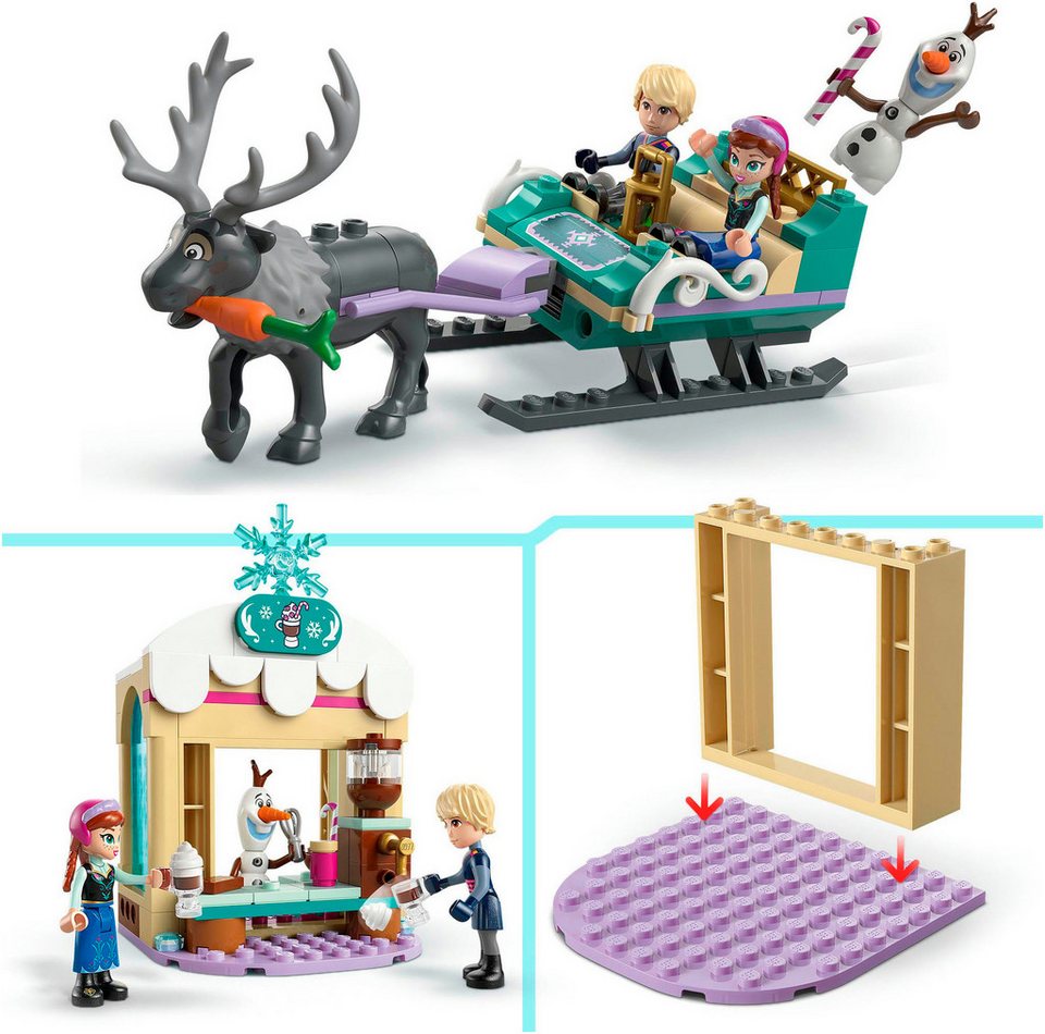 LEGO® Annas Schlittenabenteuer (43256), LEGO Disney Princess Konstruktionsspielsteine, (192 St), Made in Europe