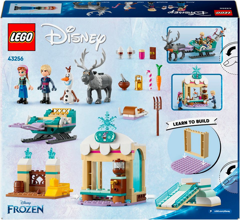 LEGO® Annas Schlittenabenteuer (43256), LEGO Disney Princess Konstruktionsspielsteine, (192 St), Made in Europe