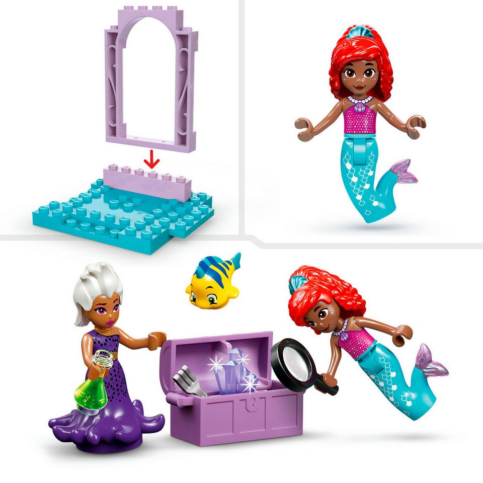 LEGO® Arielles Kristallhöhle (43254), LEGO Disney Princess Konstruktionsspielsteine, (141 St), Made in Europe