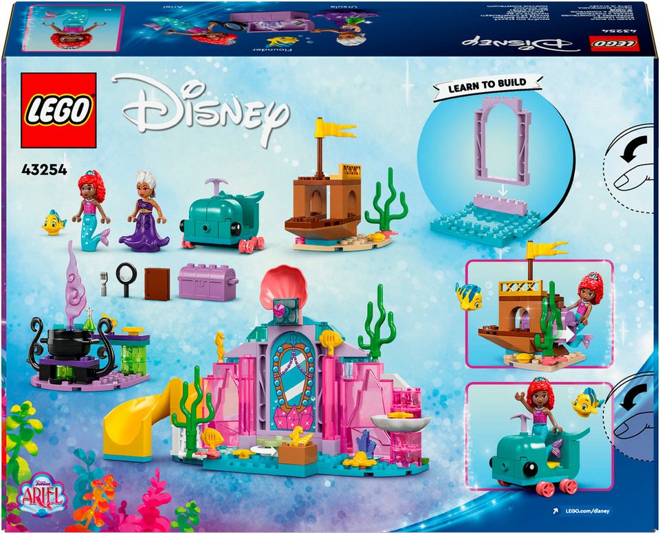 LEGO® Arielles Kristallhöhle (43254), LEGO Disney Princess Konstruktionsspielsteine, (141 St), Made in Europe