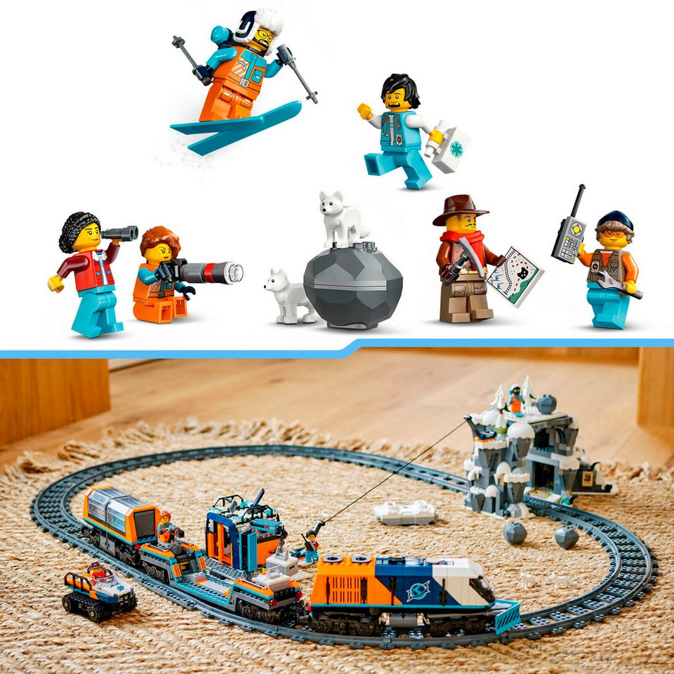 LEGO® Arktis-Polarexpress (60470), LEGO City Konstruktionsspielsteine, (1517 St), Made in Europe