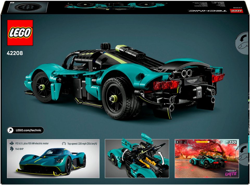 LEGO® Aston Martin Valkyrie (42208), LEGO Technic Konstruktionsspielsteine, (707 St), Made in Europe